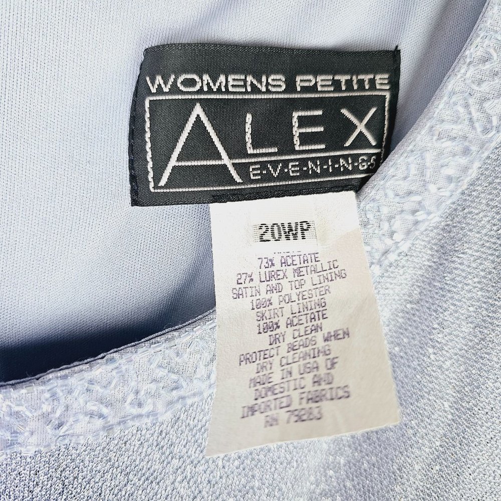 Alex Evenings Women's Petite Periwinkle Mother of the Bride Long Dress Sz 20WP - Picture 6 of 9